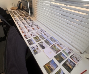 Laying out the photos